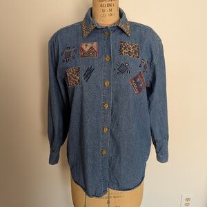 80's Jean Button Down